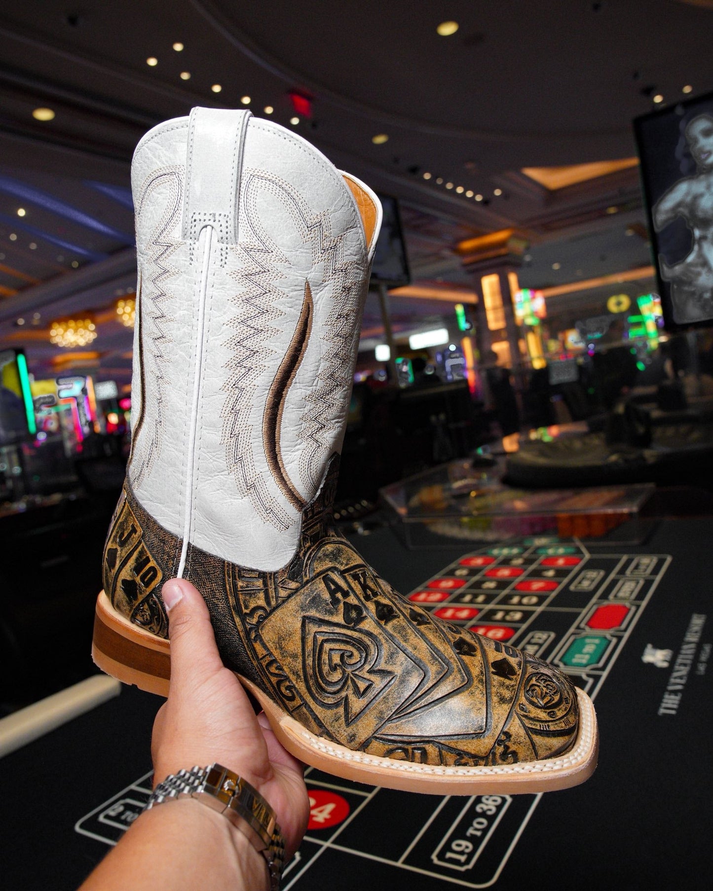 Casino Royale Western Boots – Poker Edition