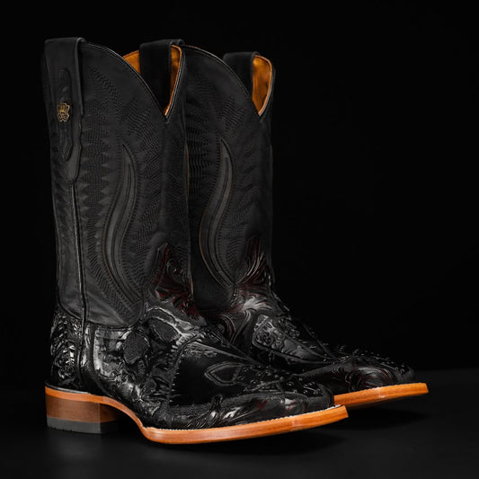 Iron Trail Cowboy Boots - Midnight Forge, Square Toe