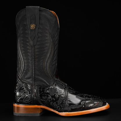 Iron Trail Cowboy Boots - Midnight Forge, Square Toe