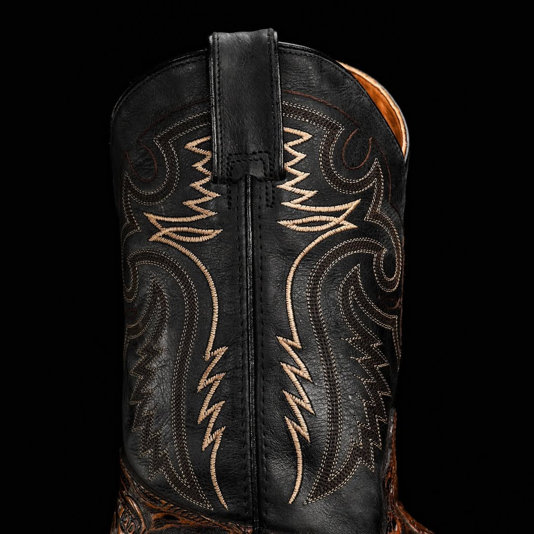 Country Gambler Tooled Cowboy Boots