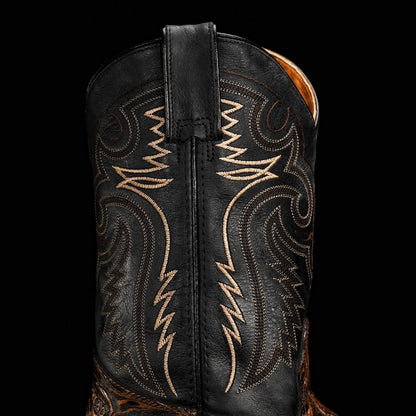 Country Gambler Tooled Cowboy Boots