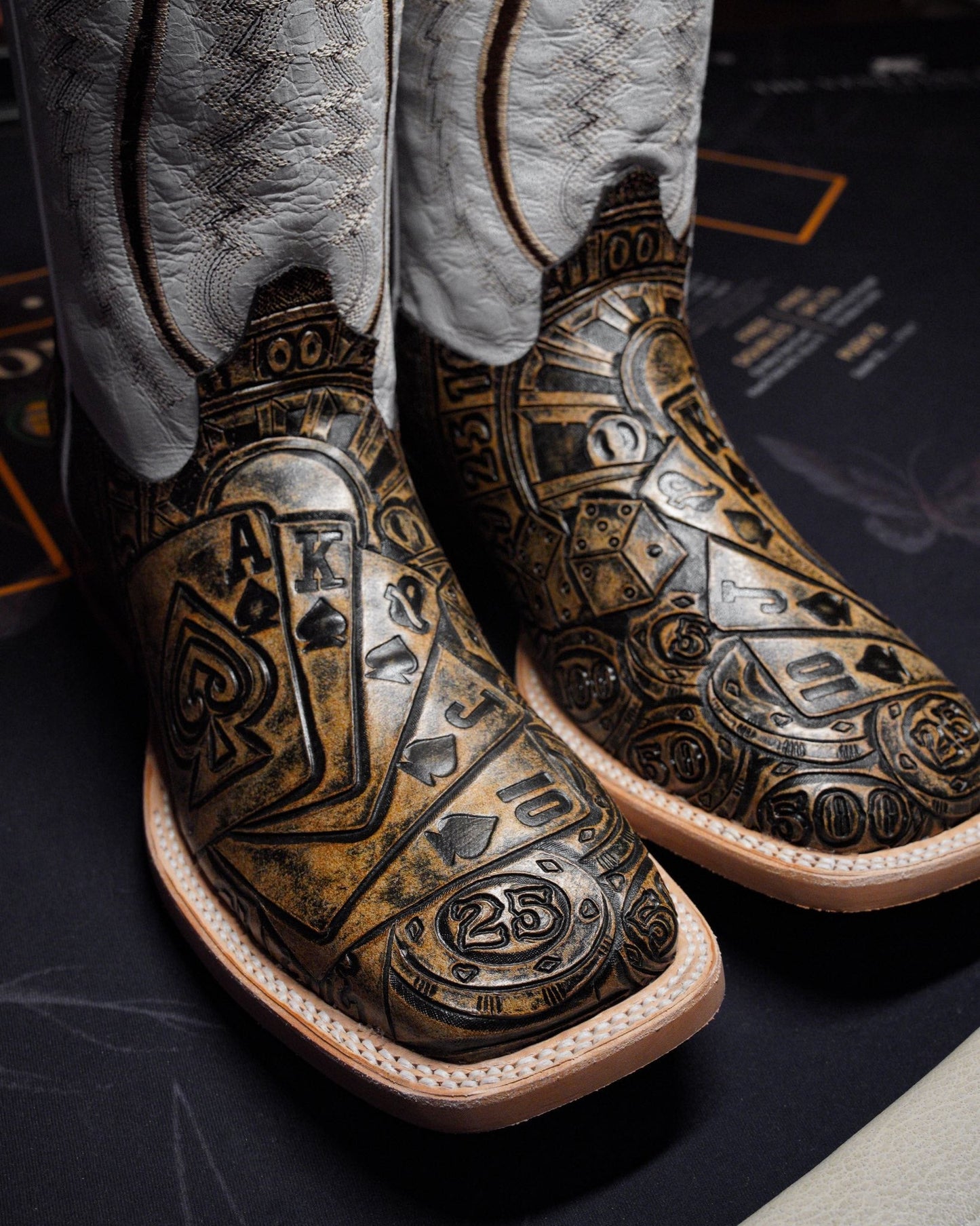 Casino Royale Western Boots – Poker Edition