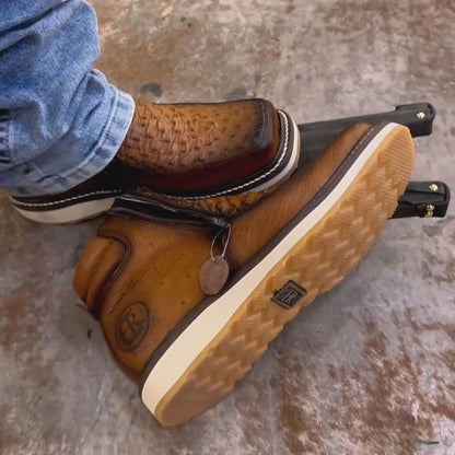 Autumn New Arrival – Alaska Ostrich Skin Cowboy Boots