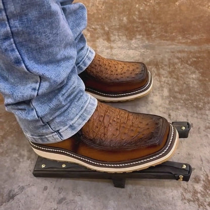 Autumn New Arrival – Alaska Ostrich Skin Cowboy Boots