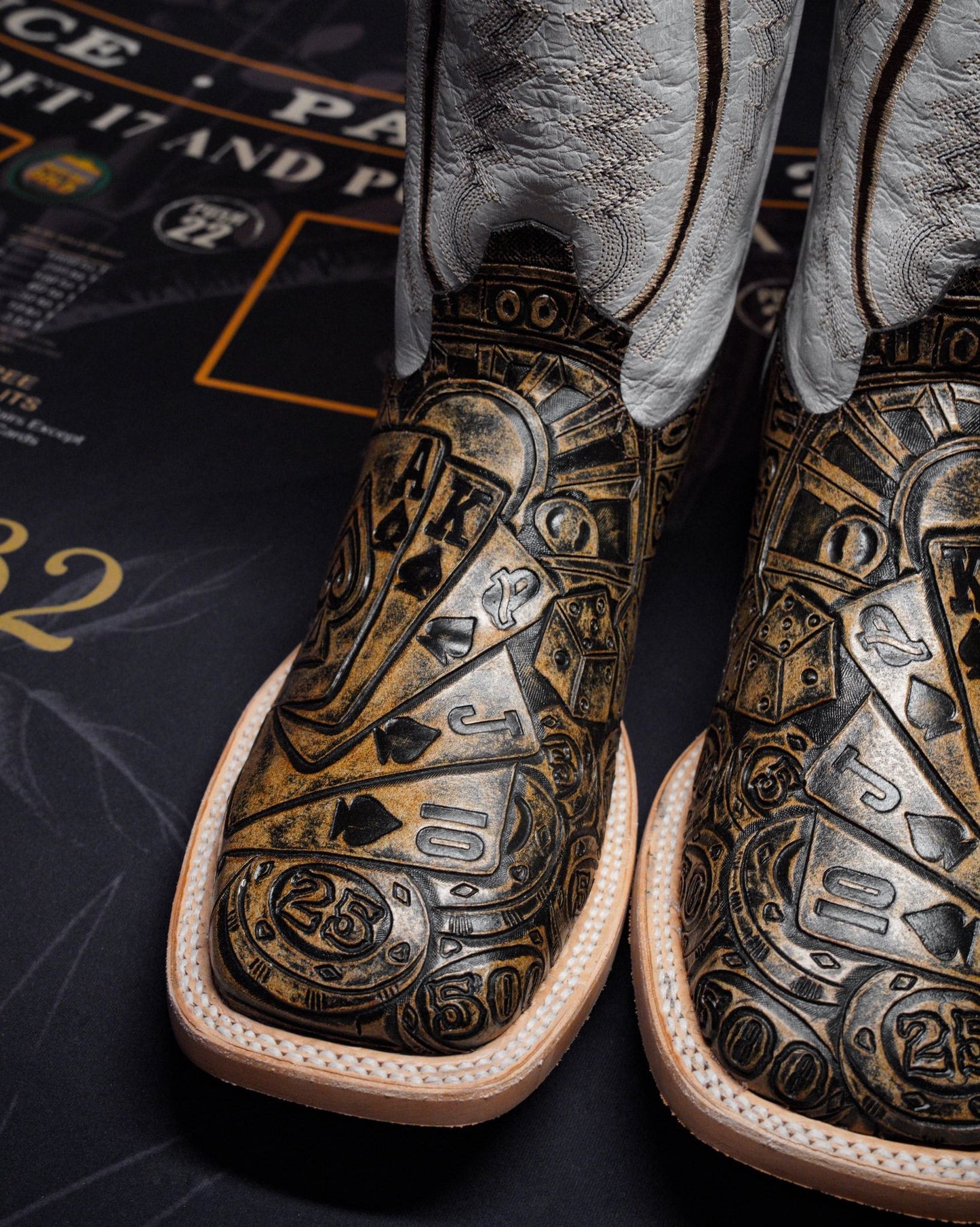 Casino Royale Western Boots – Poker Edition