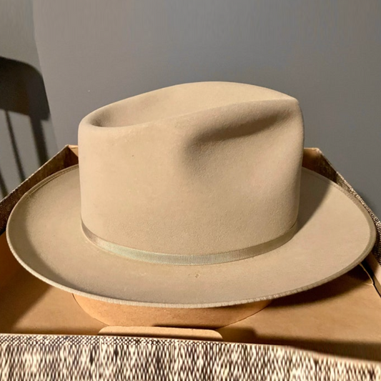 Vintage Resistol 7-18 Herdsman Fedora Self Conforming Hat In Box