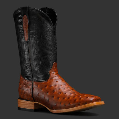 Men's Leather Cowboy Boots – Square Toe Design