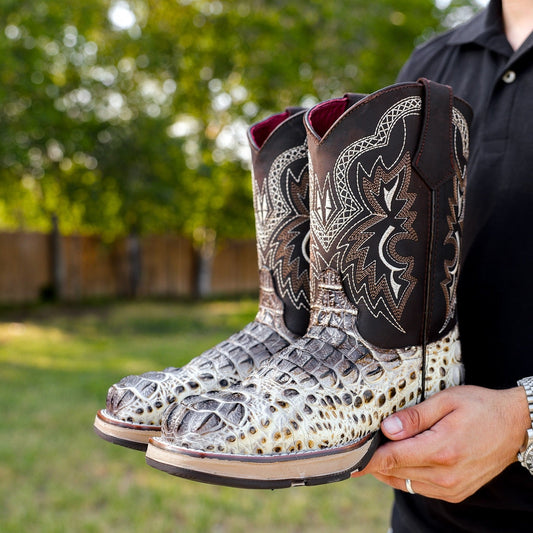 Desert Orix Caiman Neck Leather Boots With 3D Lightweight Sole - Composite Toe