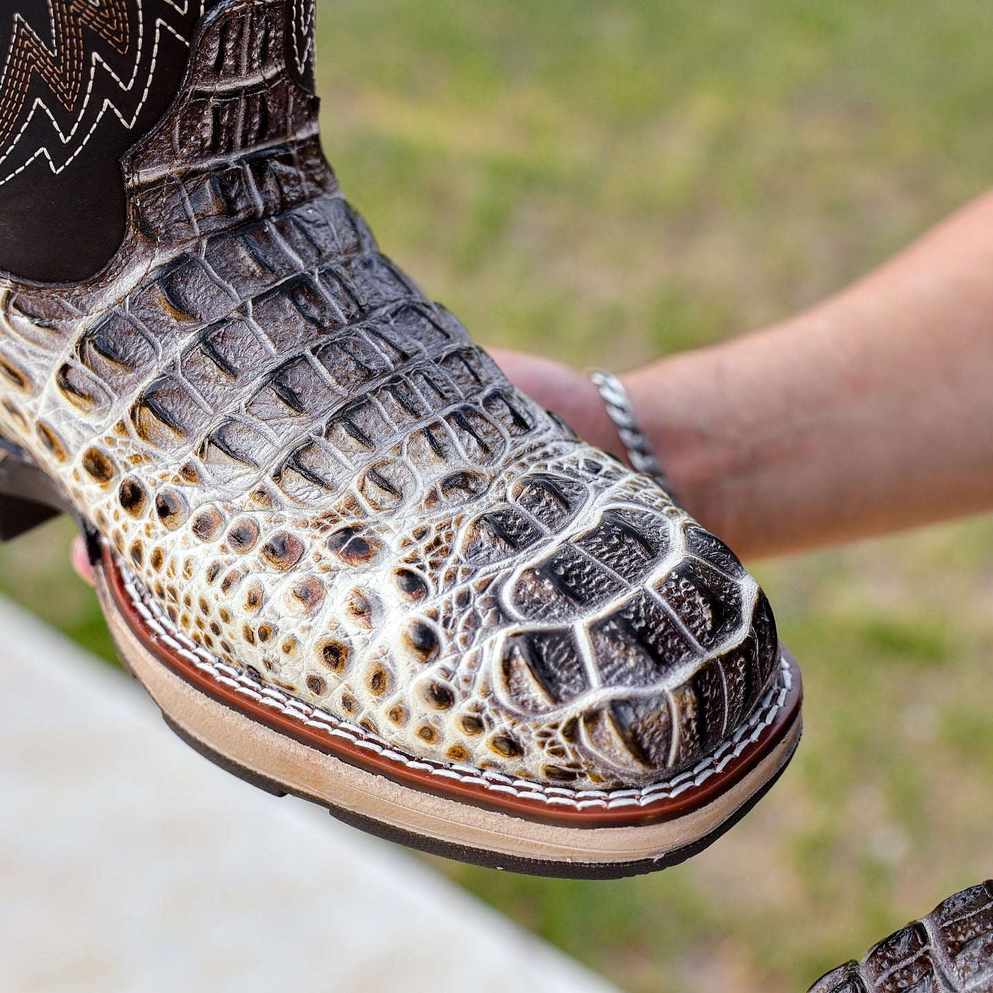 Desert Orix Caiman Neck Leather Boots With 3D Lightweight Sole - Composite Toe