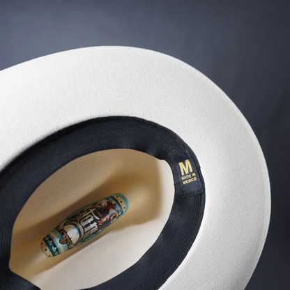 White Cowboy Hat With Red & Black Accent Band