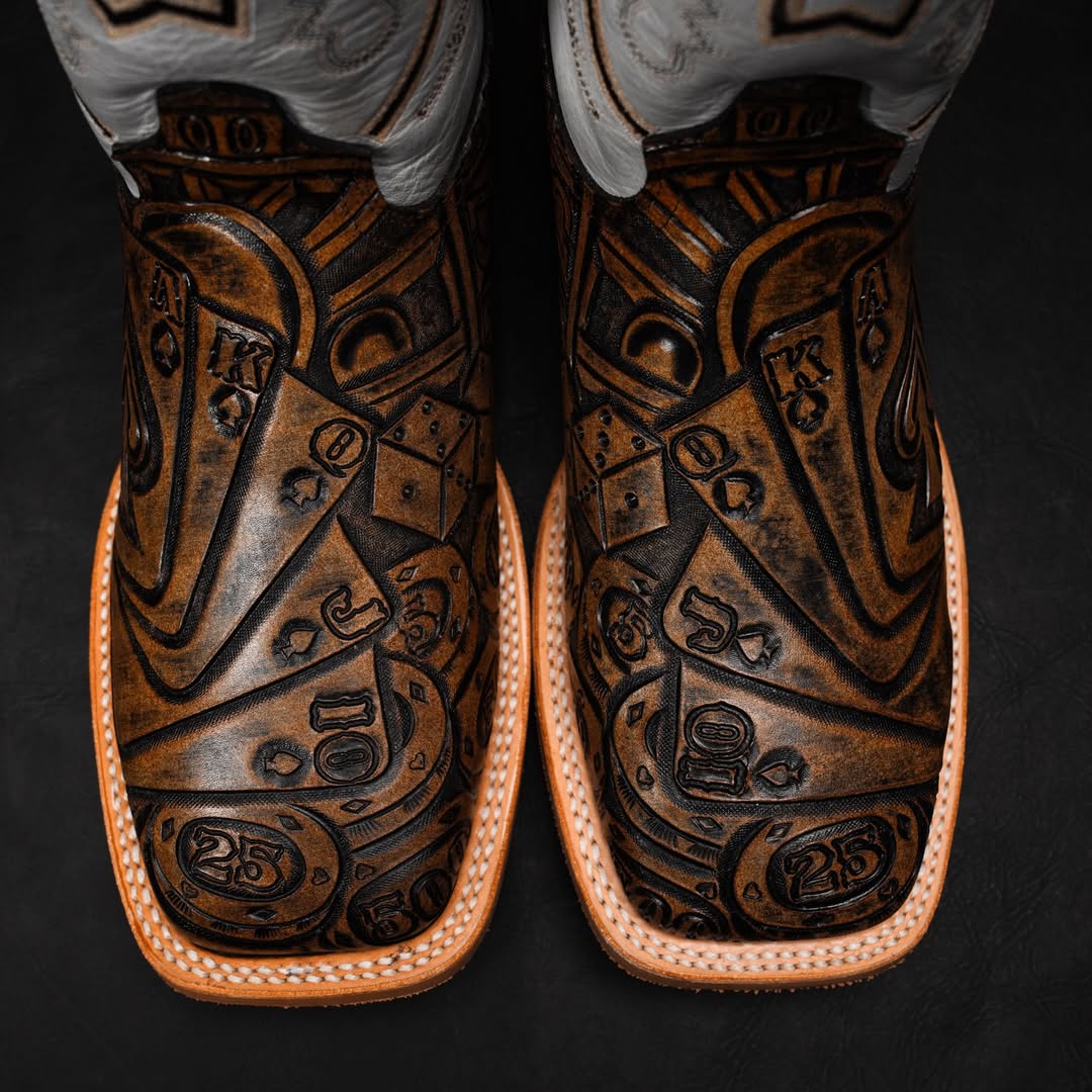 The Gambler Hand Tooled Boots