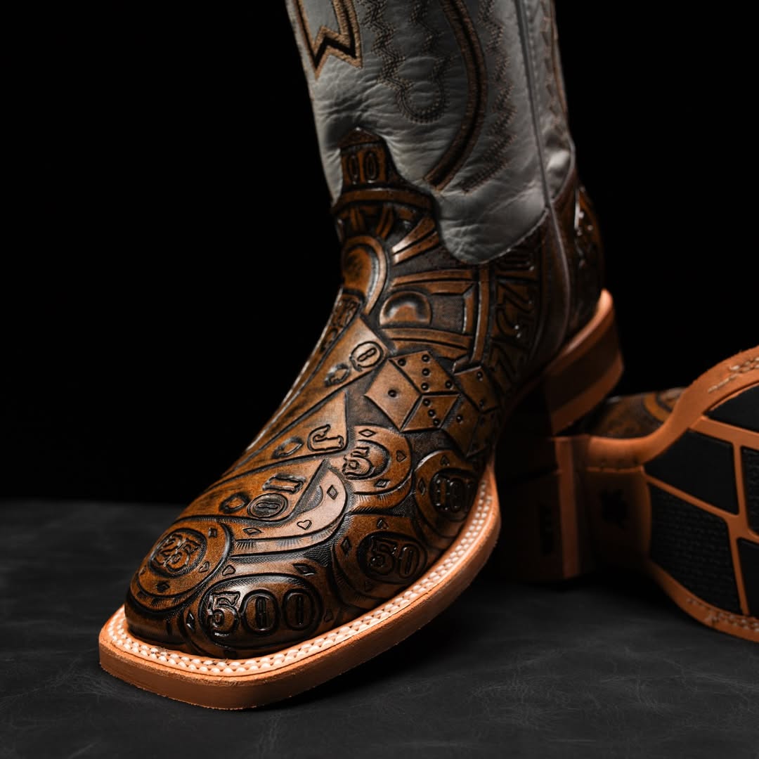 The Gambler Hand Tooled Boots